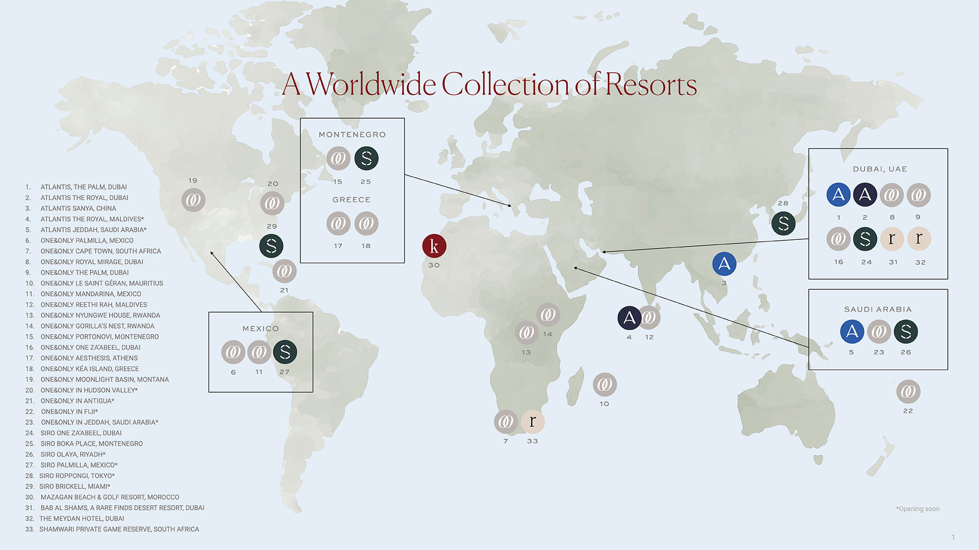 A Worldwide collection of Resorts